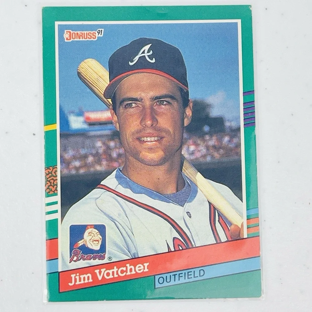 1991 Donruss Jim Vatcher Rookie Atlanta Braves 753 Trading Card Vtg